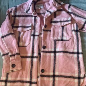 Fashion Nova Pink Plaid Jacket